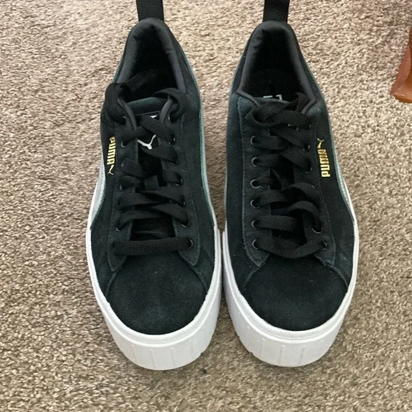 Puma Black and Gray Chunky Platform Sneakers - Picture 2 of 9